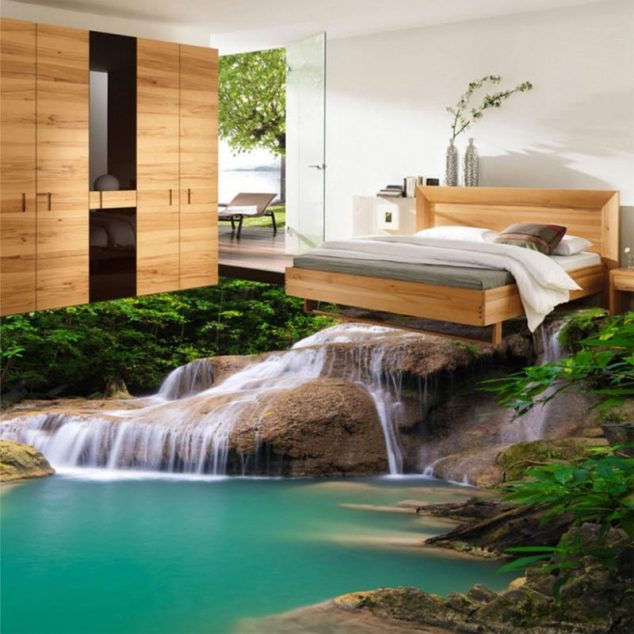 12 Ý tưởng trang trí phòng ngủ với gạch tranh 3D như đang ở giữa thiên nhiên