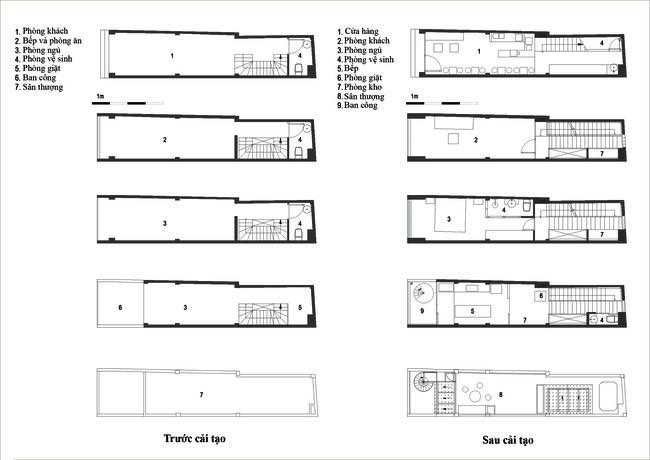 Sửa  nhà ống 4 tầng tại Hà Nội