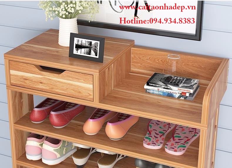 45 mẫu thiết kế tủ giày dép đẹp bằng gỗ tự nhiên xoan đào, gỗ công nghiệp kiểu dáng hiện đại