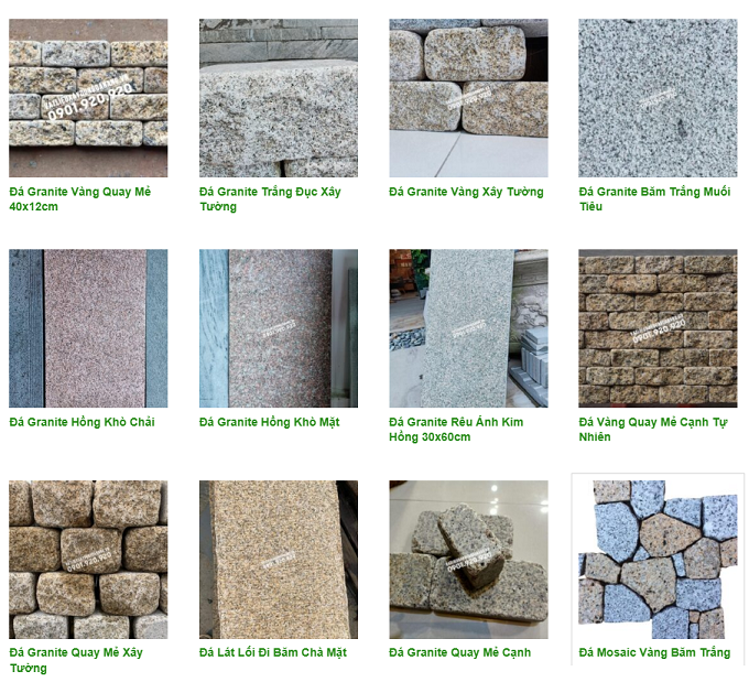 Đá Granite Lát Sân Nhiều Mẫu Mã, Màu Sắc Phong Phú, Giá Rẻ
