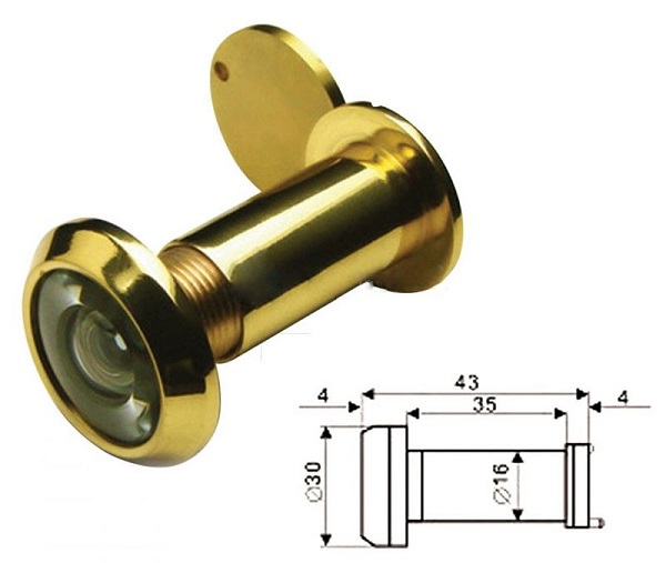 Mắt thần kết hợp với khóa cửa vân tay