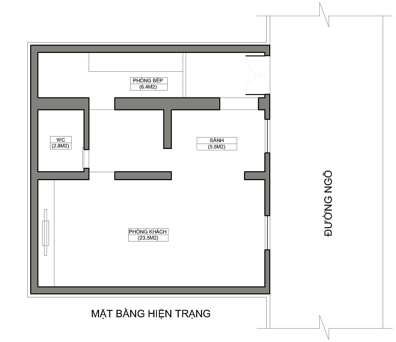 Thiết kế cải tạo nội thất nhà trong ngõ 93 Hoàng Văn Thái