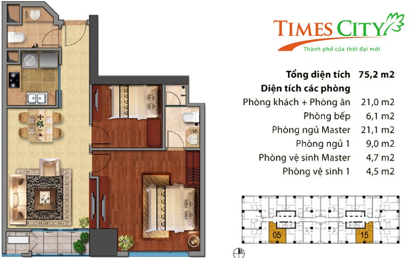 Thiết kế nội thất chung cư Time City