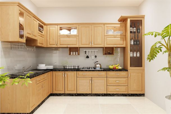 Thiết kế thi công tủ bếp gỗ tự nhiên trọn gói hiện đại, cao cấp